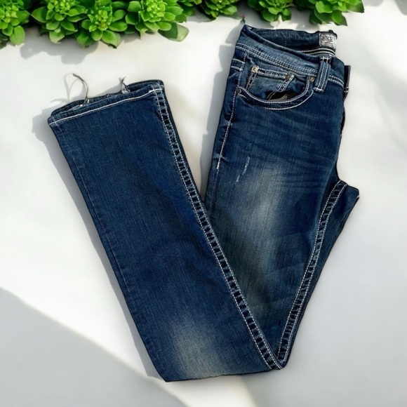 Vintage BKE denim 30” waist XXL long slim boot cut!!! Rare length Vintage - Picture 7 of 16